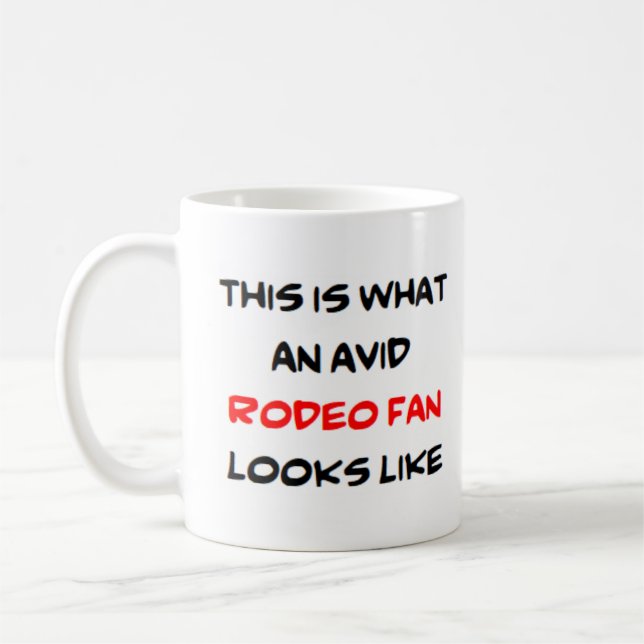 rodeoentusiast, ivrig kaffemugg (Vänster)