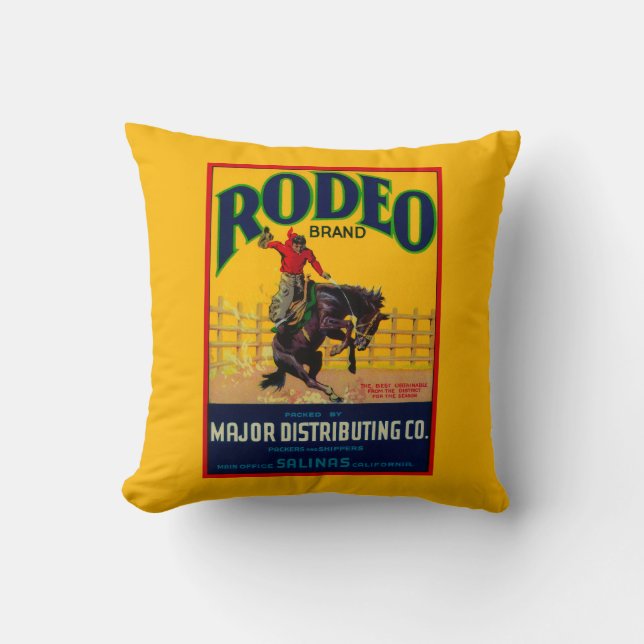 Rodeogrönsak LabelSalinas, CA Kudde (Framsida)