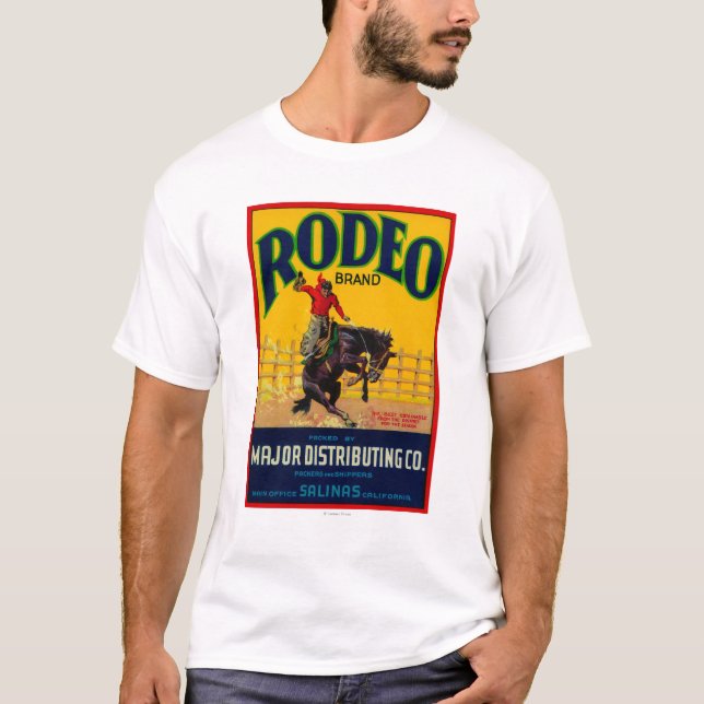 Rodeogrönsak LabelSalinas, CA T Shirt (Framsida)