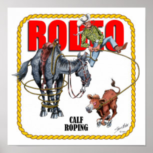 Rodeokalv Roper Poster