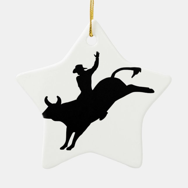 Rodeoryttare Julgransprydnad Keramik (Framsidan)