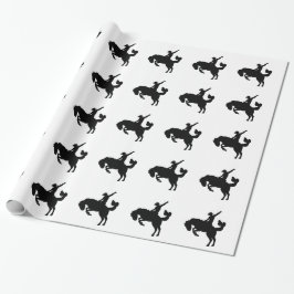 Rodeoryttare till häst presentpapper