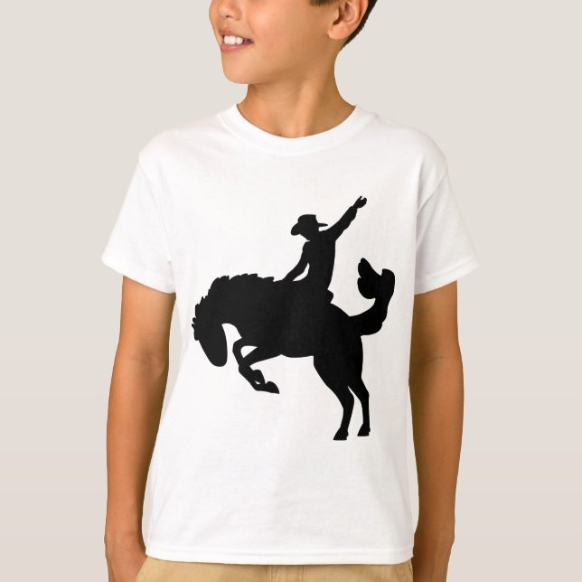 Rodeoryttare till häst t-shirt (Framsida)