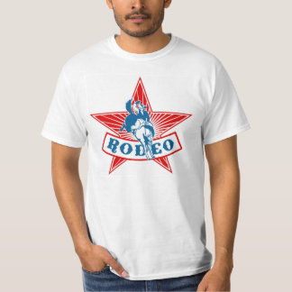 Rodeostjärnacowboyen värderar T-tröja Tee Shirt
