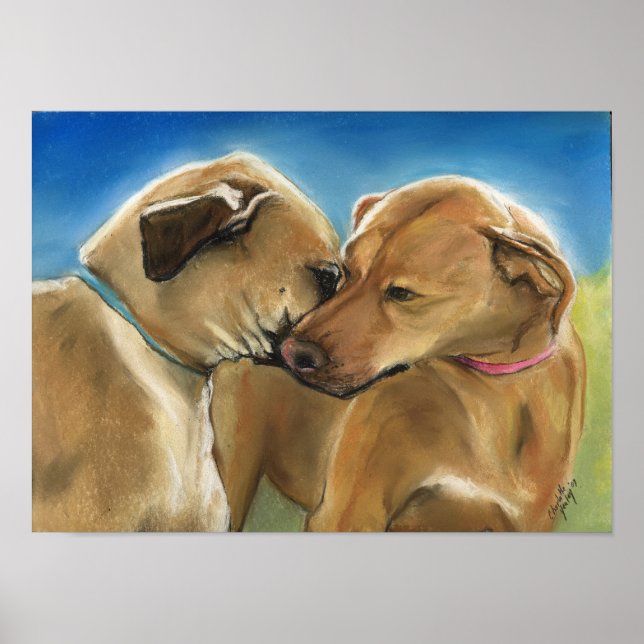 Rodesian Rigeback Hund Art Skriv ut Poster (Framsidan)