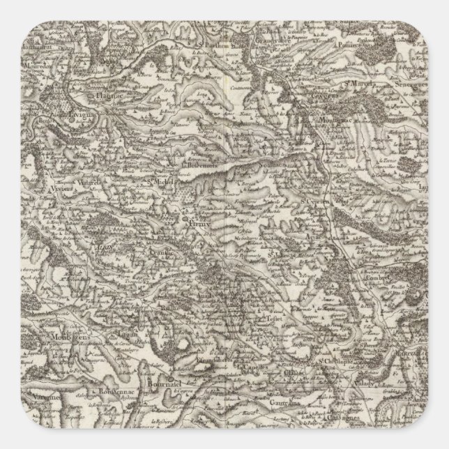 Rodez Fyrkantigt Klistermärke (Framsida)