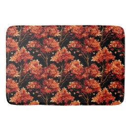 Rödfallsmappning Träd Sömlös Mönster-grafik Badrumsmatta