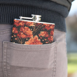 Rödfallsmappning Träd Sömlös Mönster-grafik Fickplunta