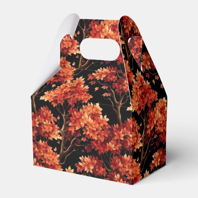 Rödfallsmappning Träd Sömlös Mönster-grafik Presentaskar (Framsidan Sidan)