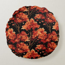 Rödfallsmappning Träd Sömlös Mönster-grafik