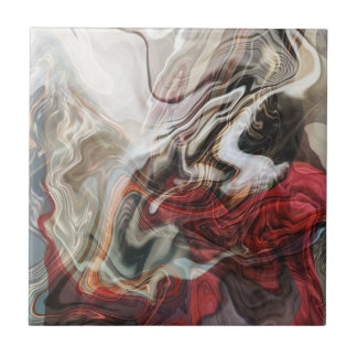 Rödfärgad, abstrakt design kakelplatta