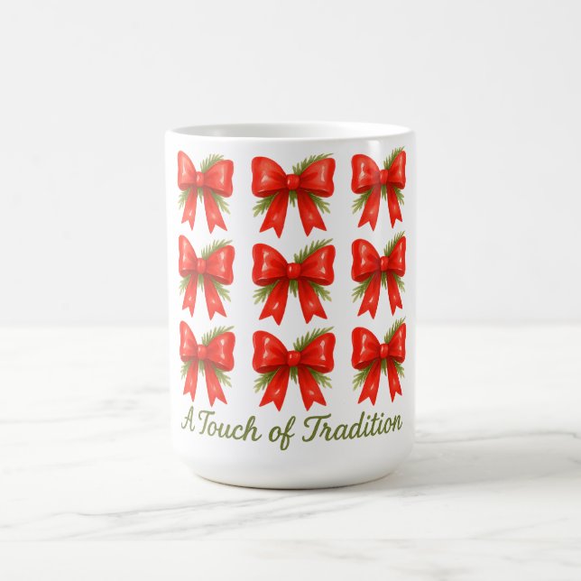 Rödfärgad blända med traditionell Gift Mönster Kaffemugg (Center)