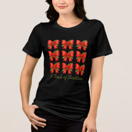 Rödfärgad blända med traditionell Gift Mönster T Shirt