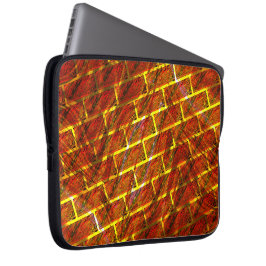 Rödfärgad, gräs, gyllene galler eller tegel effekt laptop fodral