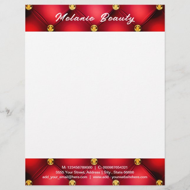 Rödfärgad Guld-formad sallatshuvud Brevhuvud (Framsida)