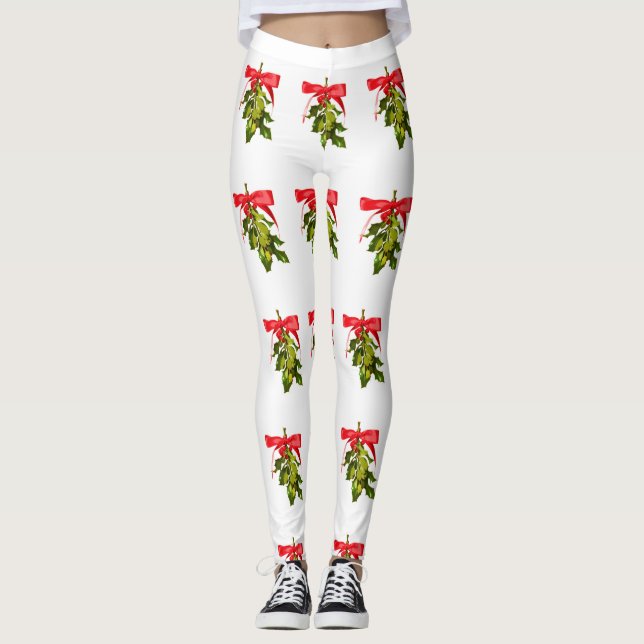 rödfärgad mistel leggings (Framsida)
