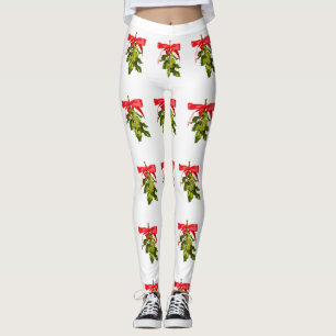 rödfärgad mistletoe leggings