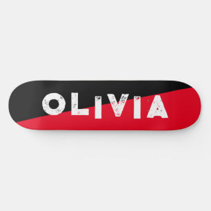 Rödfärgad och svart skateboard-återspaltning mini skateboard bräda 18,5 cm