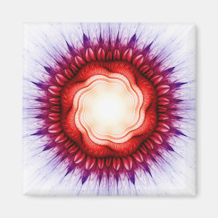 Rödfärgad ornament i blommigt magnet