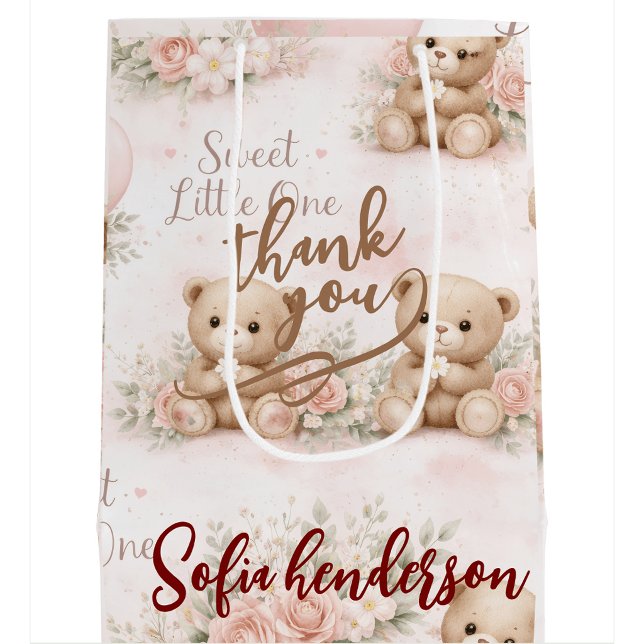 rödfärgad teddybjörn Blomsterpresentpåse (Skapare uppladdad)