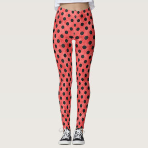 Rödfärgade Döskallar och solrosserie 4 Leggings