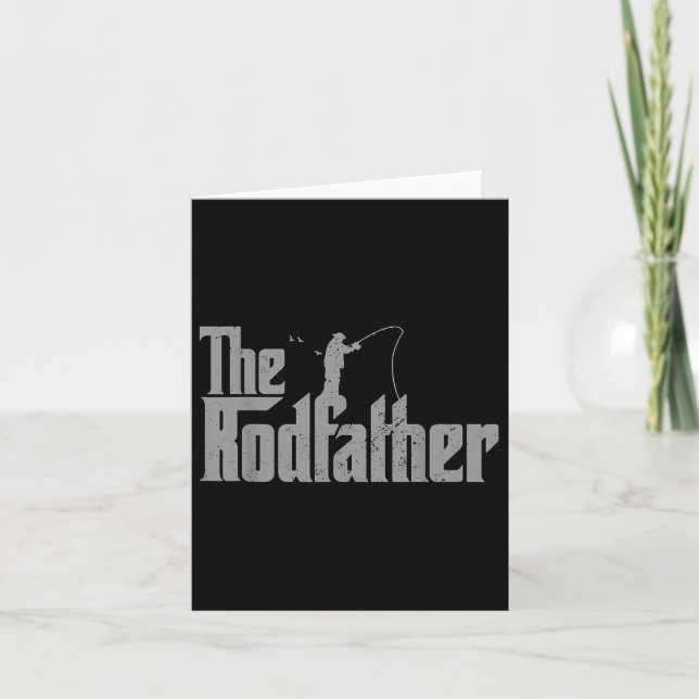 Rodfather Funny Fishing Älskare Rod Fish Pappa Fis Kort (Framsida)