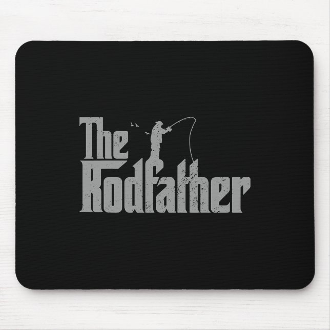 Rodfather Funny Fishing Älskare Rod Fish Pappa Fis Musmatta (Framsidan)
