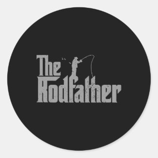 Rodfather Funny Fishing Älskare Rod Fish Pappa Fis Runt Klistermärke