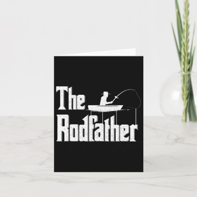 Rodfather Funny Fishing Pappa Gift Kort (Framsida)