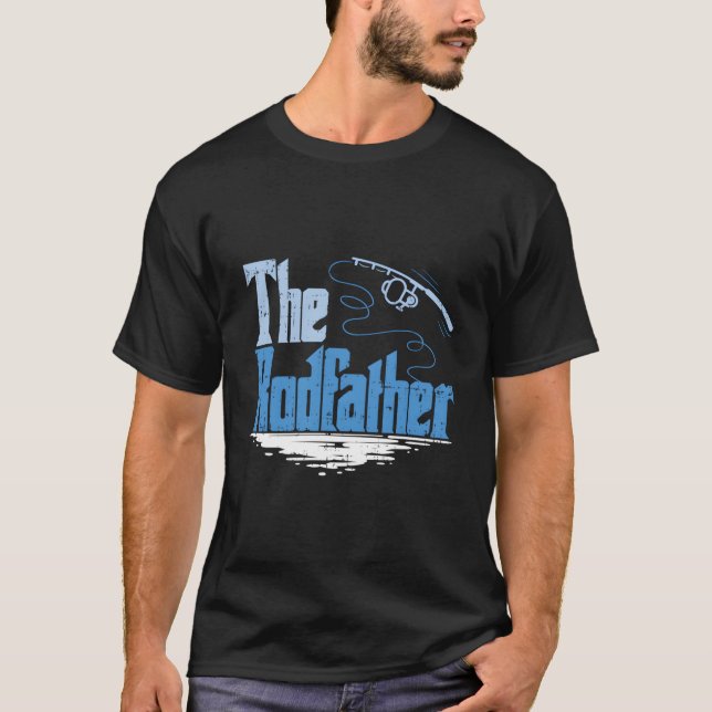 Rodfather Funny Fishing Parody Gift T Shirt (Framsida)