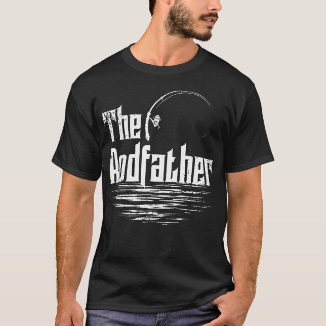 Rodfather Funny Fishing T Shirt (Framsida)