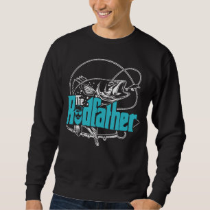 Rodfather Funny och Fishermen Gift Parody Lång Ärmad Tröja