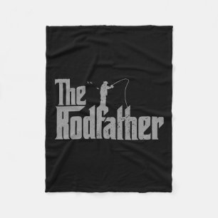 Rodfather Rolig Fiskare Stång Fisk Pappa Fiskare Fleecefilt