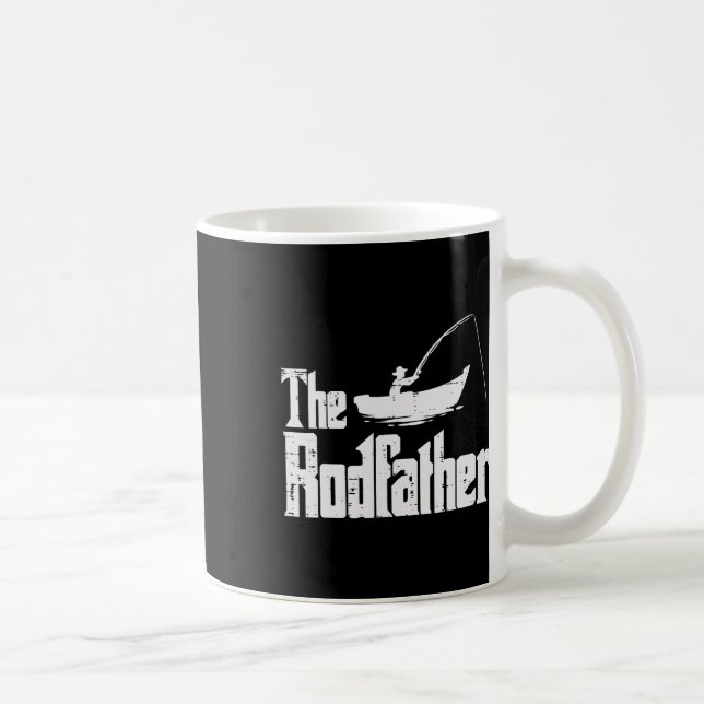 Rodfather Roligt Fishing Fars dag Movie Pun Da Kaffemugg (Höger)