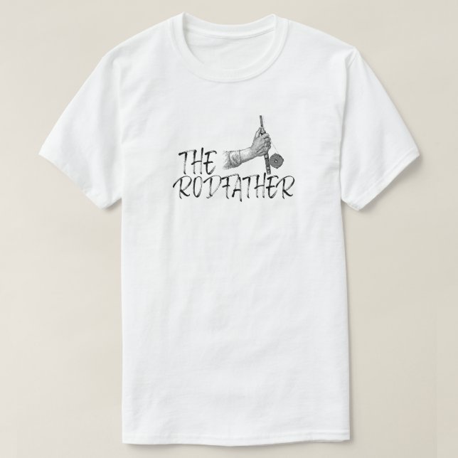 Rodfather T-Shirt - Funny Fishing Pappa Shirt (Design framsida)