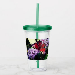 Rödfjärilar Take Away Mugg