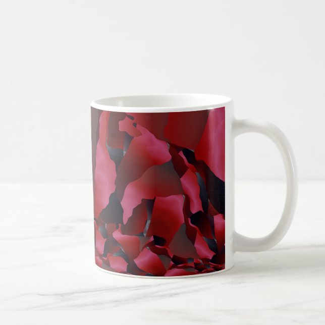 Rödfläckad abstraktion kaffemugg (Höger)