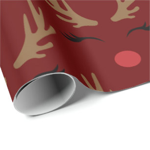 Rödfläckad bakgrund, söt renhet god jul presentpapper