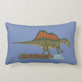 Rödfläckig dinosaur Spinosaurus Lumbarkudde