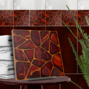 Rödfläckstenar, mosaik kakelplatta