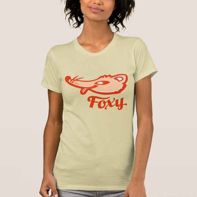 Rödfoxiräv dam gult t-shirt (Framsida)