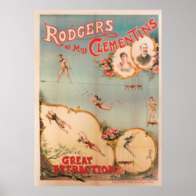 Rodgers et Miss Clementins, Underbara Attraktion Poster (Framsidan)