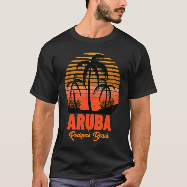 Rodgeru2019s Beach Aruba T Shirt (Framsida)