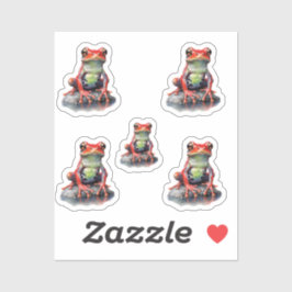 Rödgroda Klistermärken