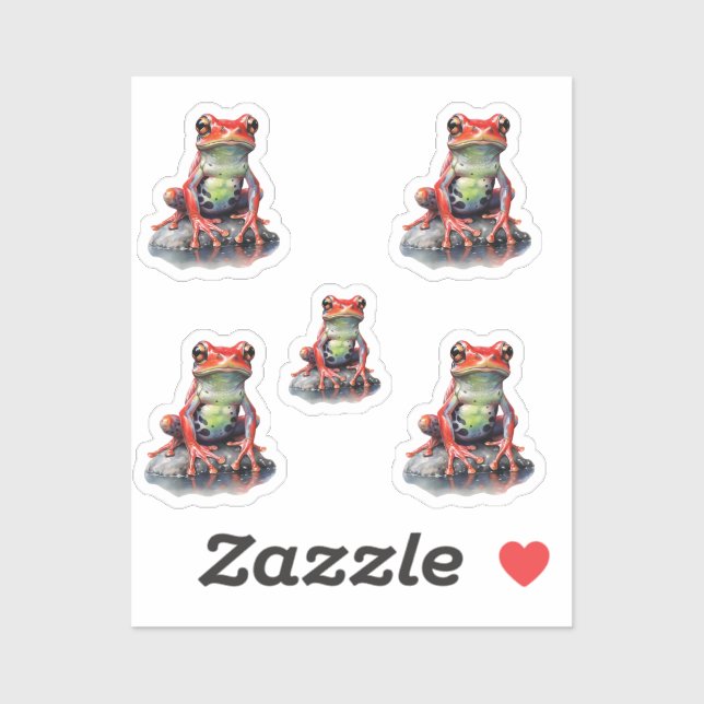 Rödgroda Klistermärken (Ark)