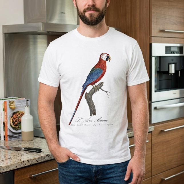Rödgrön ara, Ara chloropterus T Shirt (Red-and-green Macaw, Ara chloropterus. Men Basic White T-Shirt)