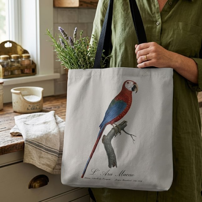 Rödgrön ara, Ara chloropterus Tygkasse (Red-and-green Macaw, Ara chloropterus. Tote Bag)