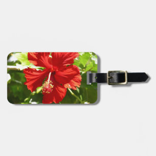 Rödhaj Hibiscus Flower Bagagebricka