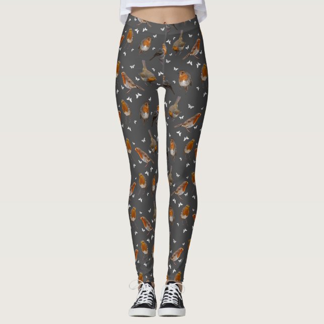 Rödhake Byxleggings (Mörkgrå) Leggings (Framsida)
