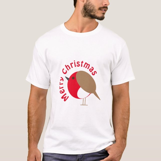 Rödhake jul t-shirt (Framsida)